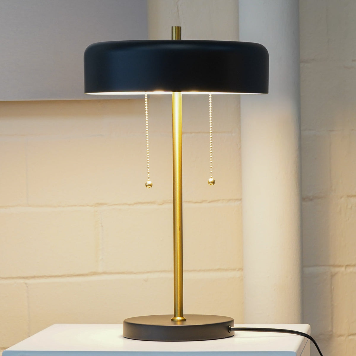 Black Mushroom Dome Table Lamp, view 3