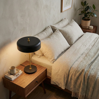 Black Mushroom Dome Table Lamp, view 2