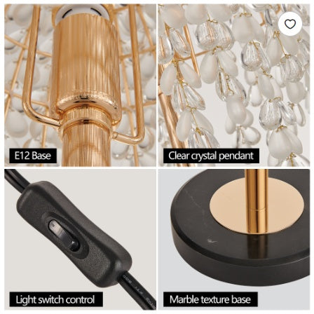 Crystal Waterfall Table Lamp