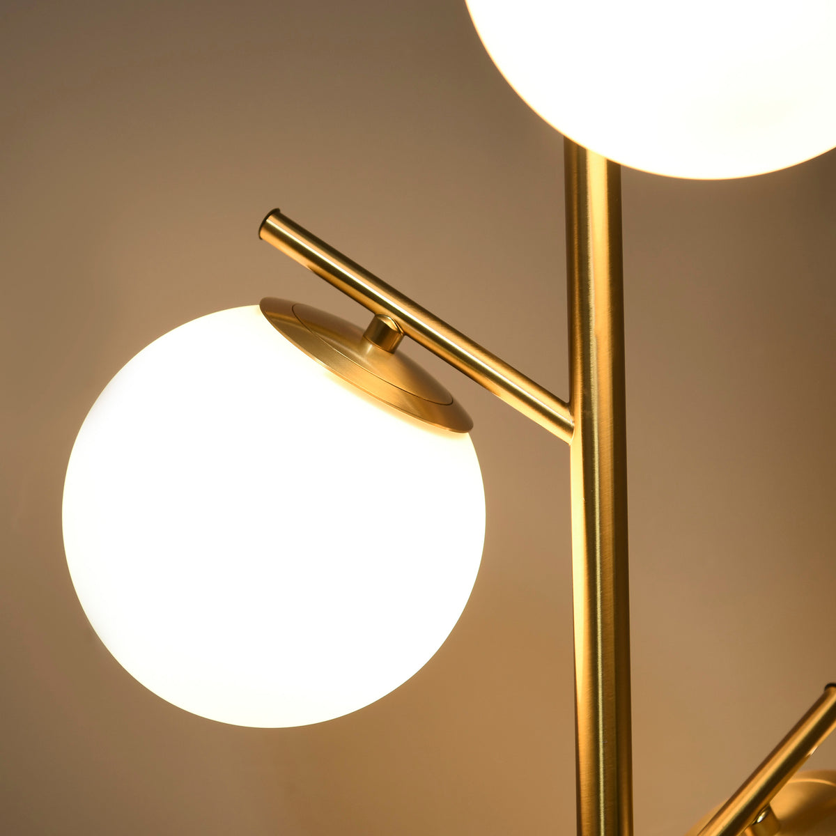 3-Globe Gold Floor Lamp, view 8