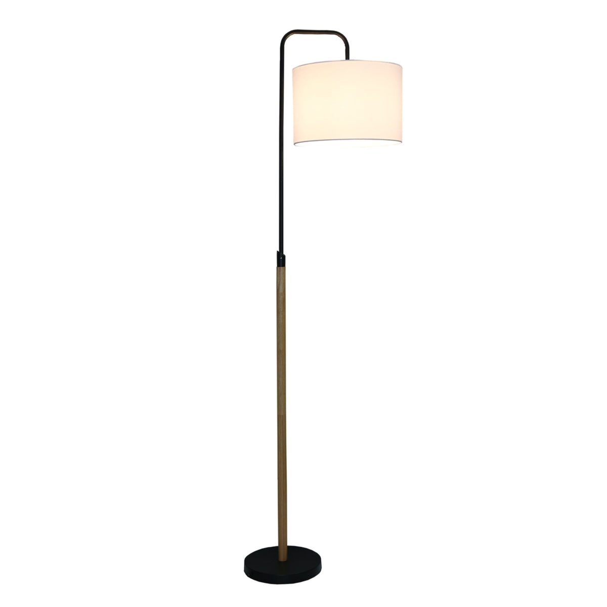 Curved Floor Lamp, Cylinder Shade, view 2