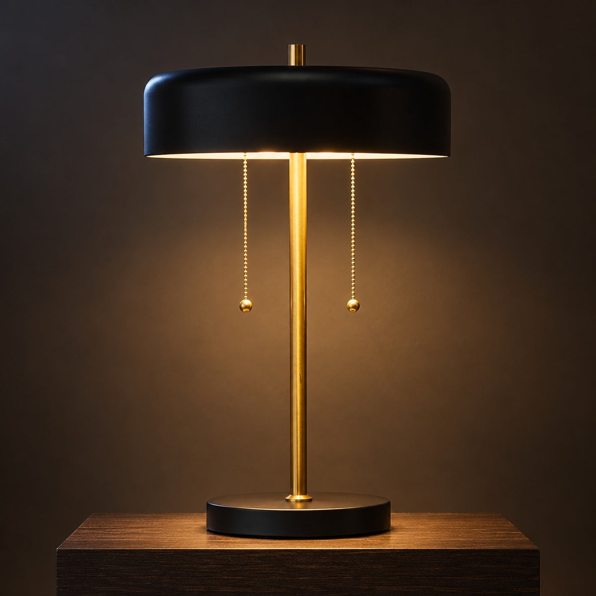 Mushroom Table Lamp, switched on