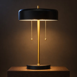Mushroom Table Lamp, switched on
